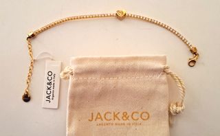 Bracciale JACK&CO Argento Cuore con Zirconi dorato
