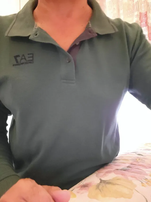 Polo maniche lunghe EA7 Armani verde