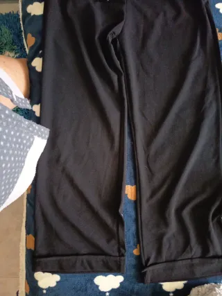 Pantaloni donna gamba ampia neri