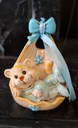 2 Bomboniere Orsetti Culla Nascita Baby Shower
