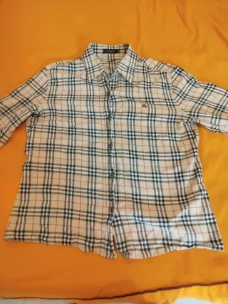 Camisa Burberry Clásica Mujer Beige Multicolor