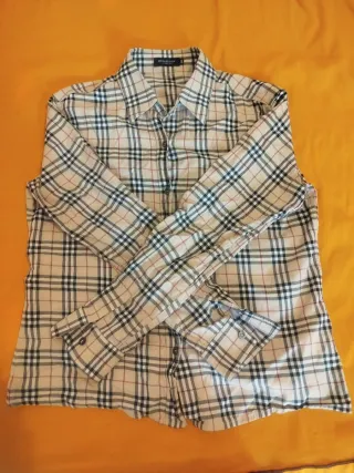 Camisa Burberry Clásica Mujer Beige Multicolor