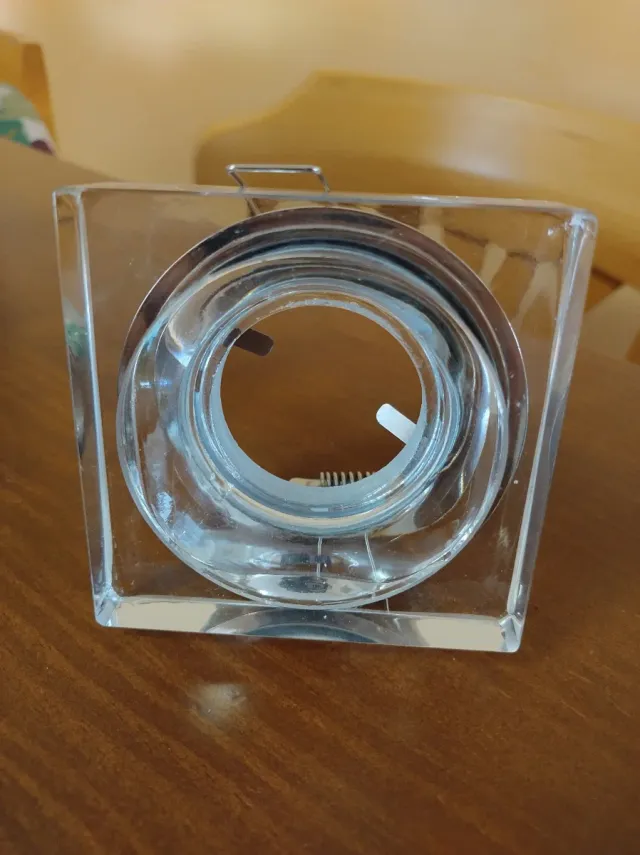 3 portalámparas cristal empotrables