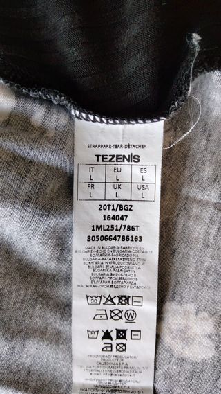 Maglia Tezenis L floreale nero rosa