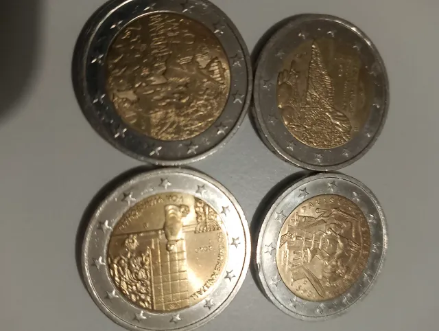 4 Monete 2 Euro Rare