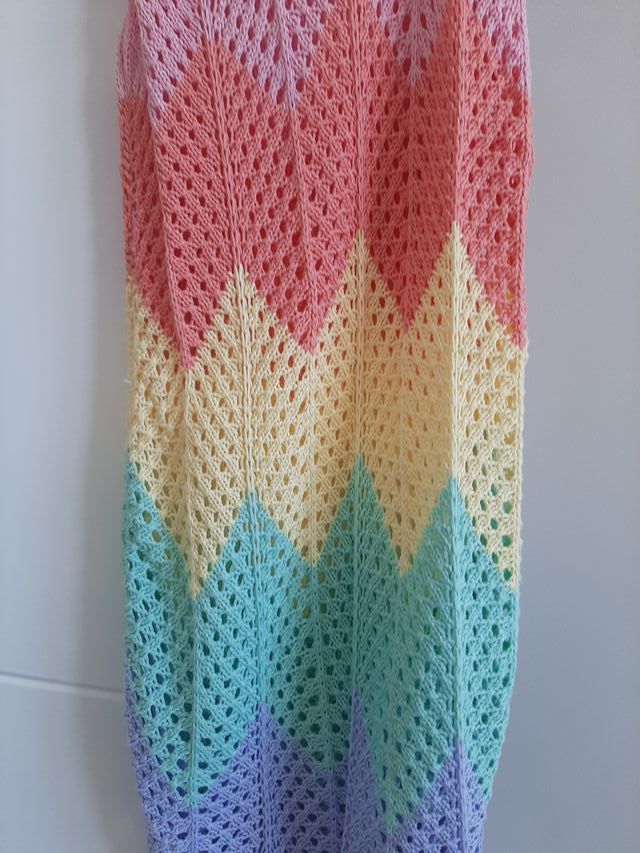 Vestido de niña tejido multicolor