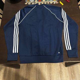 Chaqueta Adidas Azul con Rayas Blancas