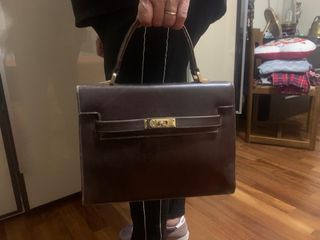 Borsa in pelle artigianale marrone