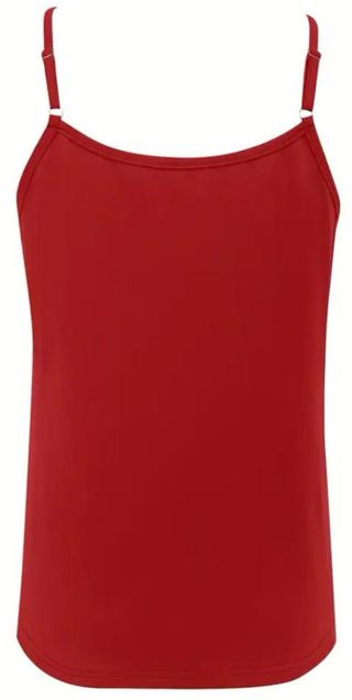 Camiseta tirantes encaje rojo