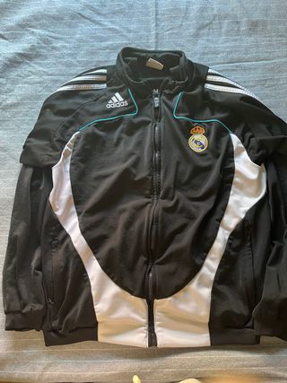 Sudadera Real Madrid Adidas Negra y Blanca