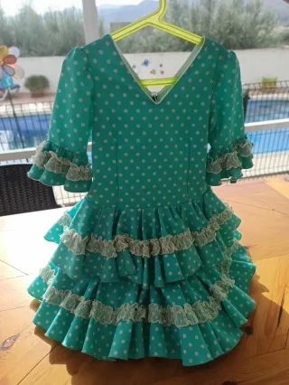 Vestido Flamenco Gitana niña 5-6 años