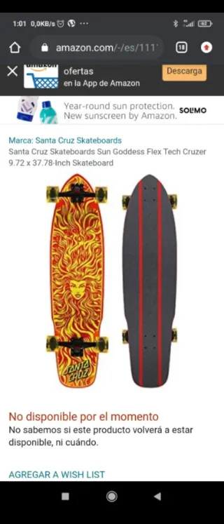 Santa Cruz Sun Goddess Cruzer Skateboard