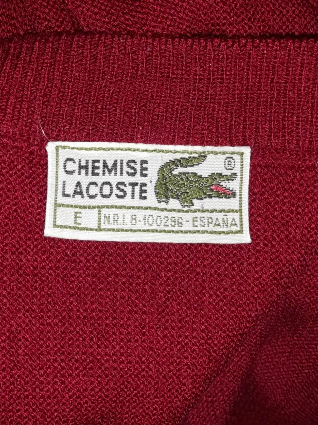 Jersey Lacoste Rojo Talla L