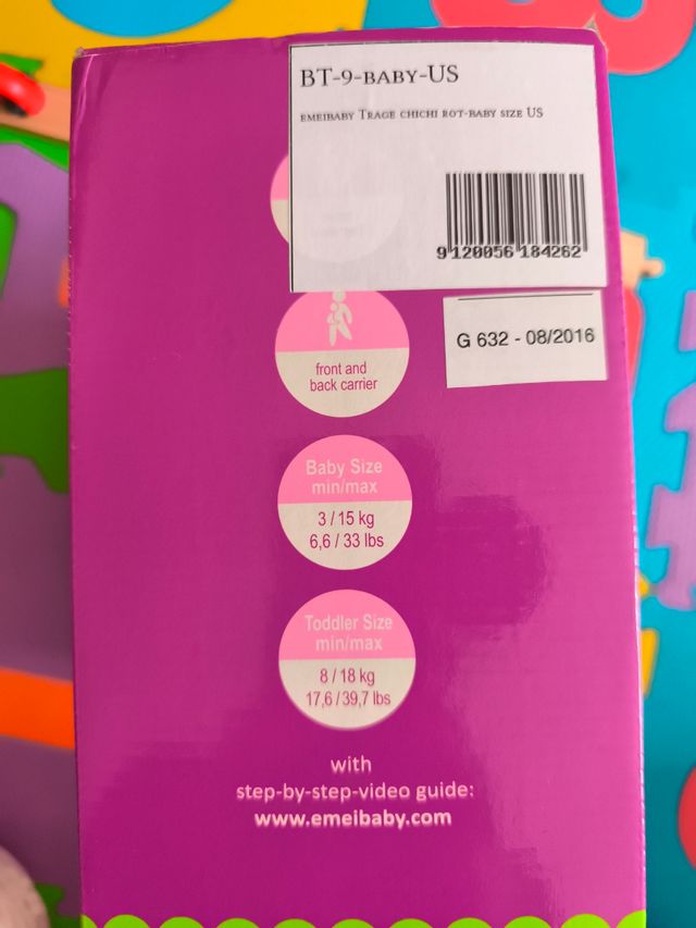 Mochila fular porteo Emeibaby