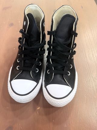 Converse plataforma piel negra T33.5