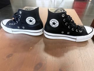 Converse plataforma piel negra T33.5