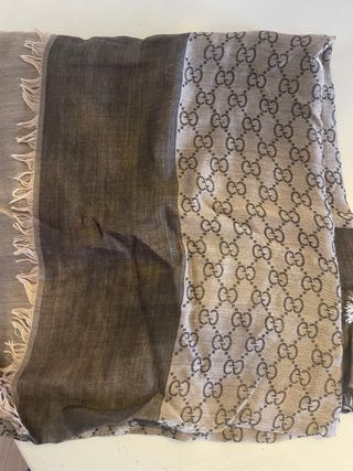Pasmina Gucci Beige y Marrón