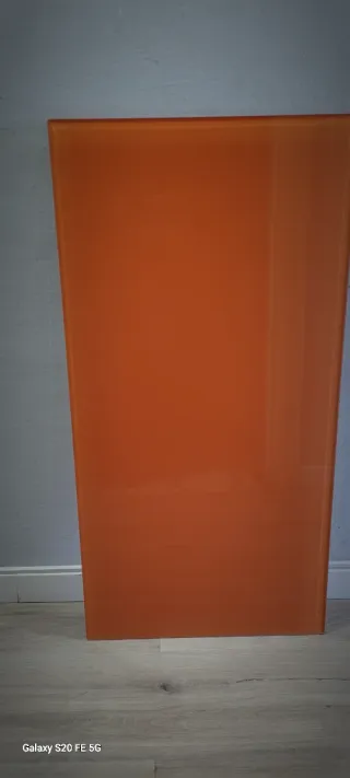 Cristal para mesa naranja 1m largo 50cm ancho