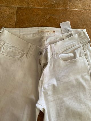 Pantalón pitillo mujer blanco 