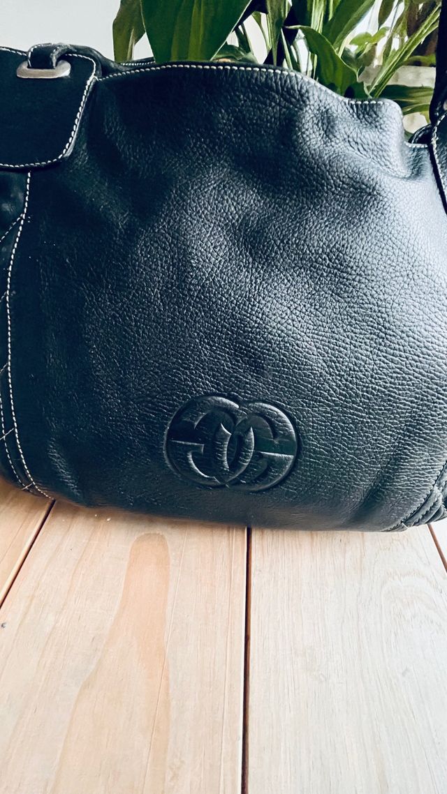 Bolso Negro Piel Hombro