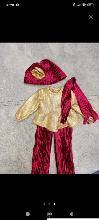 Conjunto Nancy Boutique Dorado y Rojo