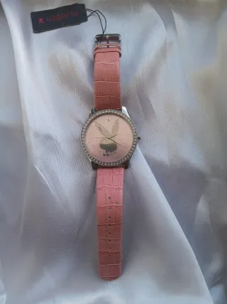 Reloj Playboy Chica Rosa y Plata