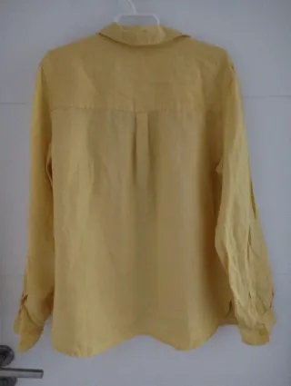Camisa Lino Mujer Amarilla