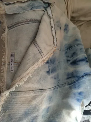 Falda larga vaquera tie-dye Stradivarius