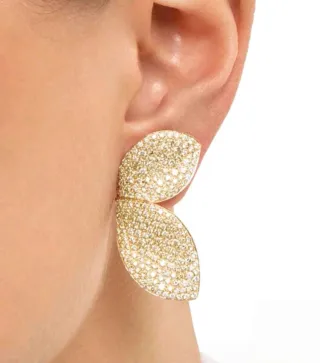 Pendientes dorados con circonitas