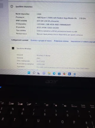 Acer Aspire 3 Ryzen 5 - Ottime condizioni