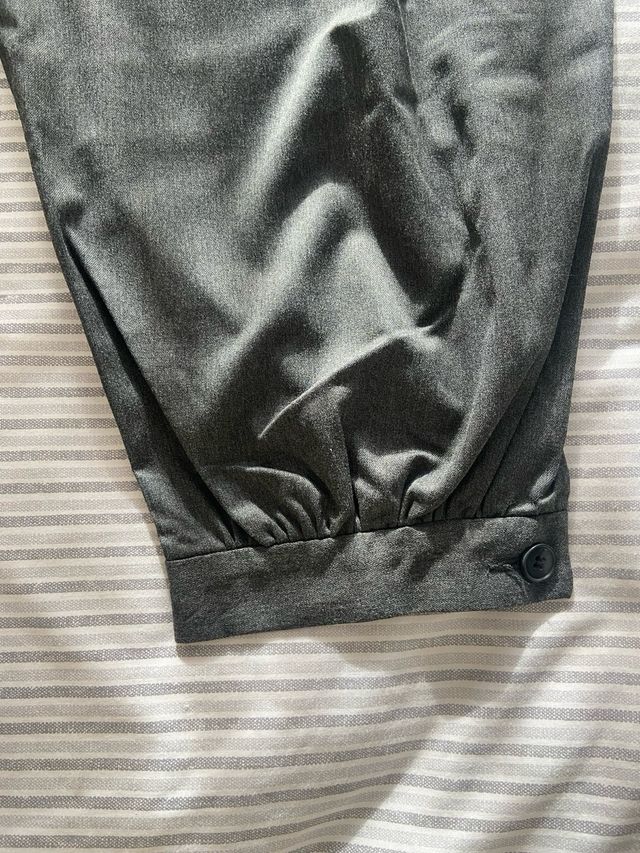 Pantalón bombacho Zara Talla S Gris
