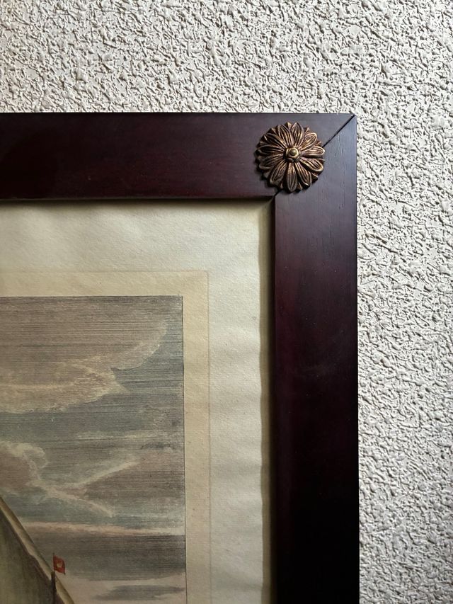 Cuadro antiguo barco de vela