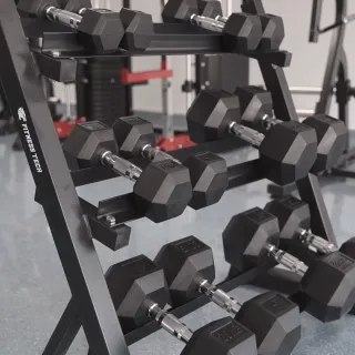 Rack Mancuernas + 8/9 Pares Mancuernas 2.5-22.5kg