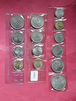 3 TIRAS NUMISMATICAS TODAS LAS MONEDAS DEL MUNDIAL