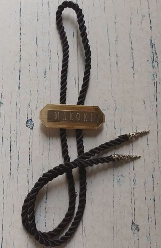 Corbata Bolo Makoki Vintage Metal Dorado