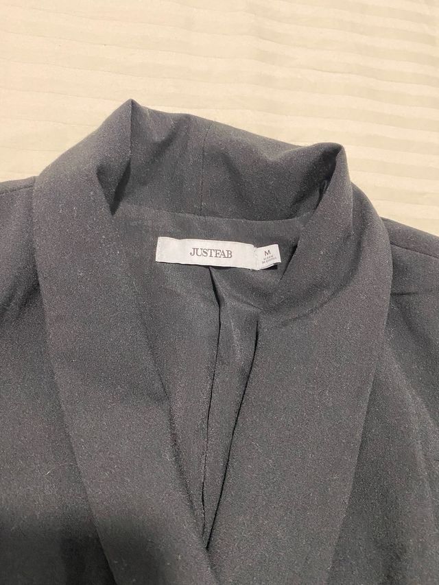 Blazer negro doble botonadura