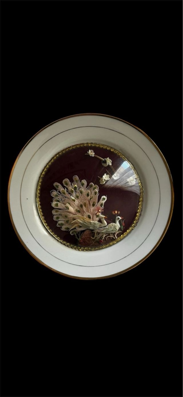 Piatto decorativo pavone