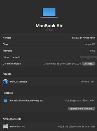 MacBook Air 13 M2 2022 Azul Medianoche