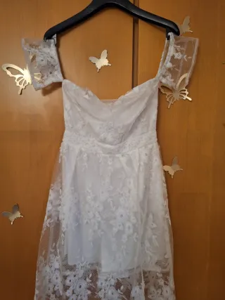 Mono Ibicenco Vintage Y2K Glamour Blanco largo 