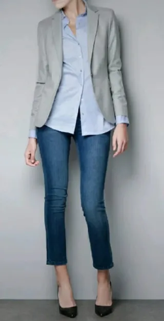 Blazer mujer gris en perfecto estado 