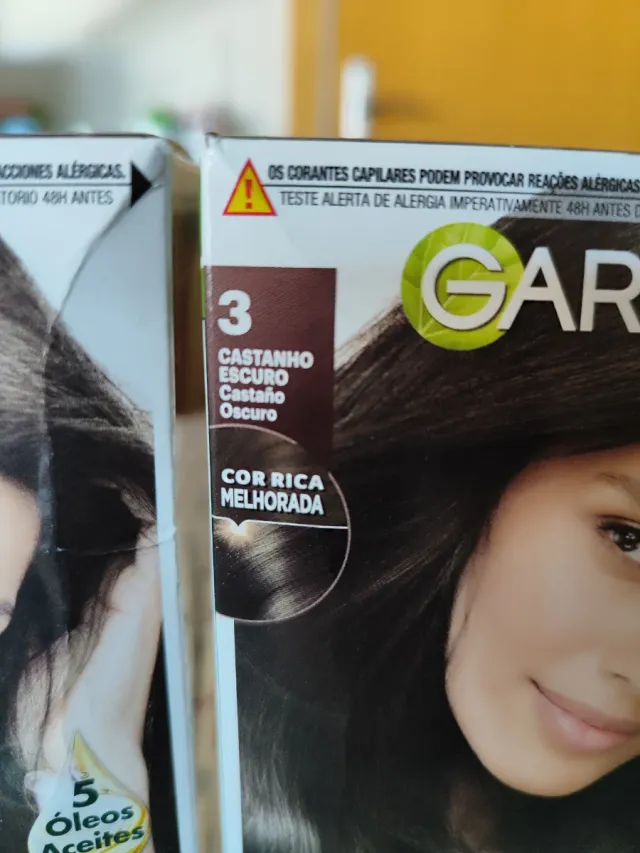 2 Tinte de pelo castaño oscuro