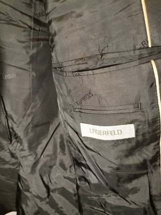 Blazer elegante Karl Lagerfeld nero a righe tg. XL
