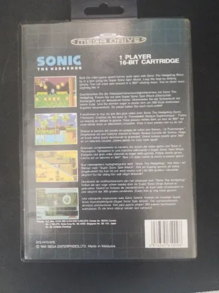 Sonic The Hedgehog Mega Drive Sega