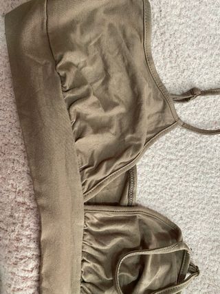 Conjunto falda y top beige/marrón
