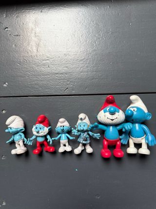 Lote 6 Figuras Pitufos PVC