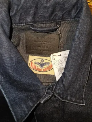 Chaqueta tejana Mango azul