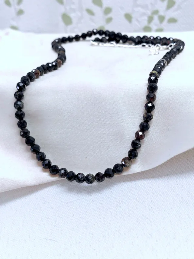 Collar Turmalina Negra Brasil Plata 925