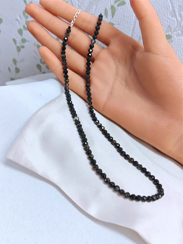 Collar Turmalina Negra Brasil Plata 925