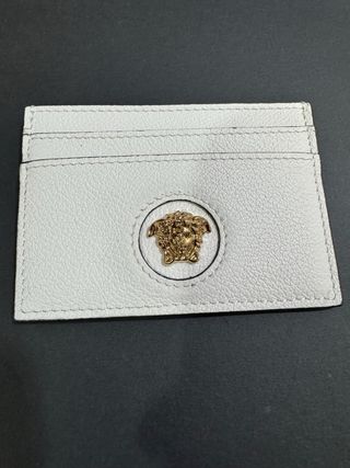 Porta carte Versace Medusa bianco pelle