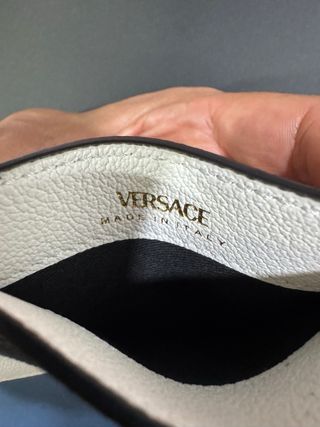 Porta carte Versace Medusa bianco pelle